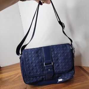 Crossbody Vera Bradley Navy Blue Quilted Purse Adjustable Strap Bag Striped